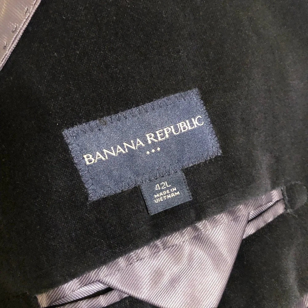 Banana republic velvet sports coat, black, EUC - Picture 6 of 13